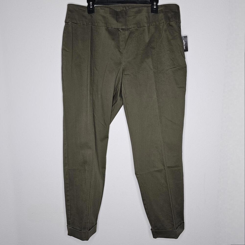 NWT Lord&Tailor Women's Green Dress Pants Size 14W